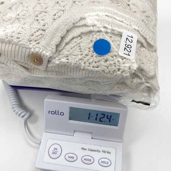 House Of Harlow Womens Set L Crochet Knit Ivory Wide Leg Boho Resort Coastal - Picture 10 of 10